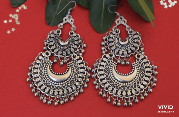 Oxidised Chandbali