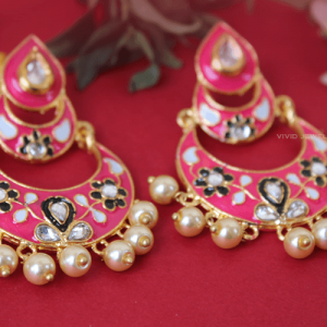 Medium Size Meenakari Chanbali