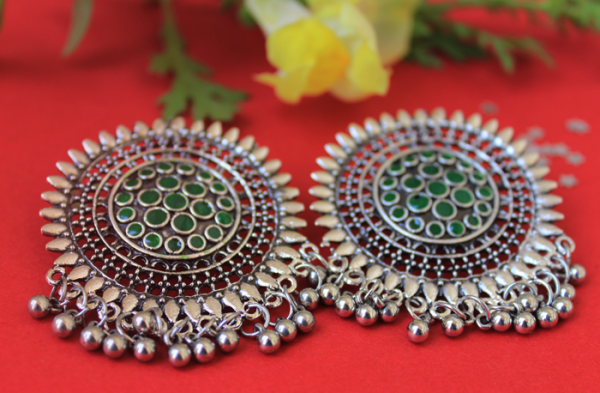 Oxidised Stud ( green )