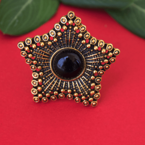 oxidised star ring