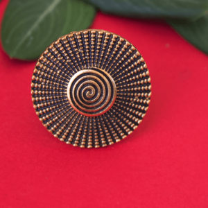 oxidised sunny ring