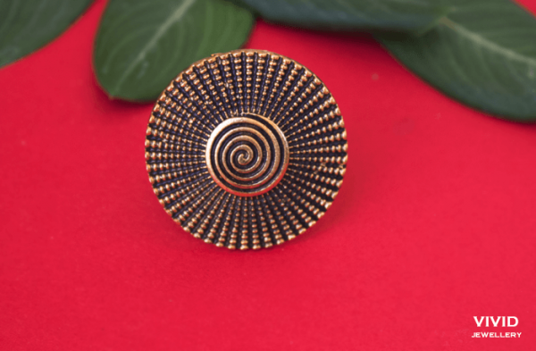 oxidised sunny ring