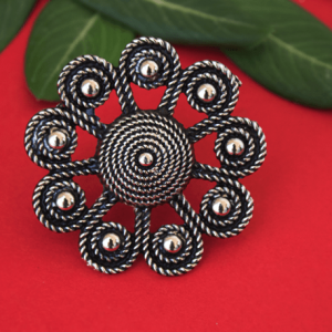 oxidised designer ring