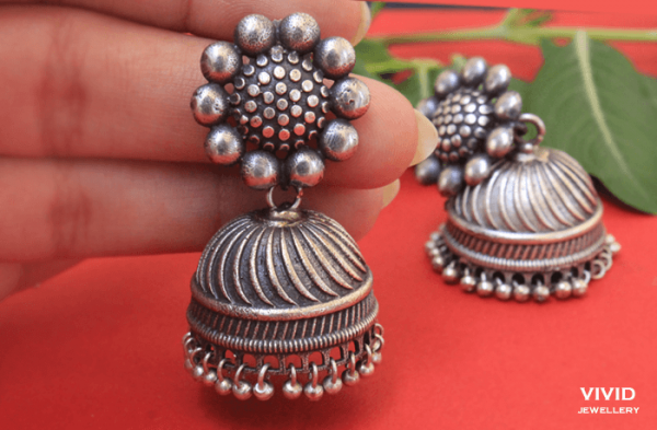 silver lookalike jhumka