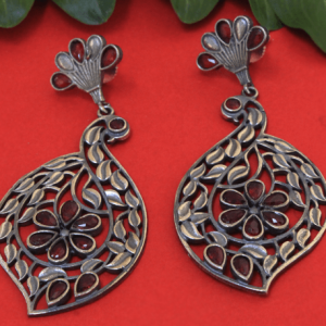birdy shaped silver lookalike earrings