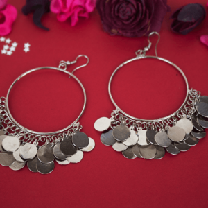 coin hoop earring