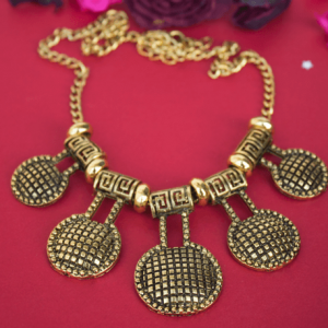 oxidised golden choker