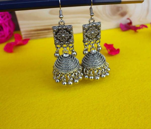 oxidised jhumka