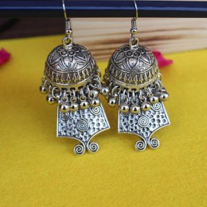oxidised jhumka