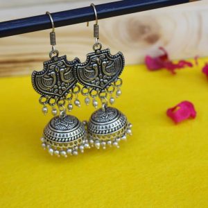 oxidised jhumka