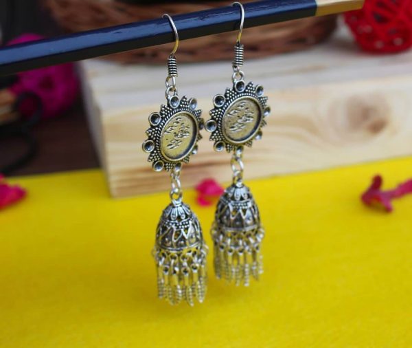 oxidised jhumka