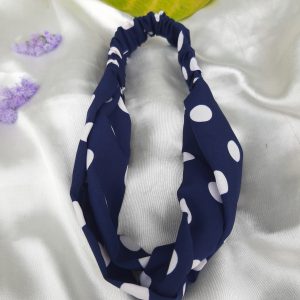 navy blue polka