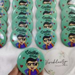 a cartoon figure in sunglasses and traditional clothing, captioned "Ladke Wale brooches they are a fun and stylish accessory for groom's side members. Great for baraat day,