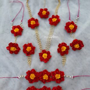 Rose Red Floral Set