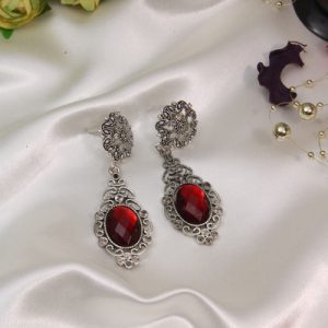 Red stone dangler