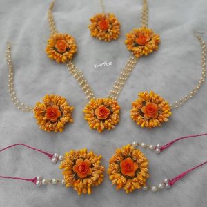 Orange floral set
