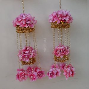 Baby Pink Silk Floral Kaleere