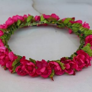Pink Silk Floral Hair Gear