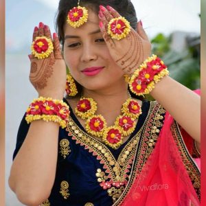 Pink yellow Sunfloral set