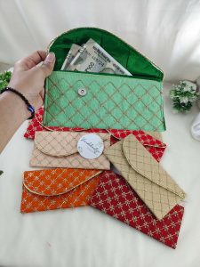 colorful handcrafted envelopes, suitable for shagun ceremony give away, wedding favors, and bridal showers