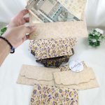 Set of printed shagun envelopes featuring elegant patterns, ideal for wedding favors and shagun giveaways