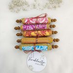 A collection of traditional roller envelopes in vibrant colors, perfect for nikah ceremonies, shagun giveaways, and wedding favors. Each envelope is beautifully decorated with intricate patterns and golden embellishments