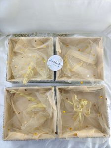 Handcrafted shagun tray featuring high-quality MDF and net, perfect for sangeet, engagement, and return gifts. Ideal for guest giveaways, baby showers,