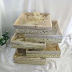 Beautiful handcrafted shagun tray made from high-quality MDF and adorned with net. Ideal for sangeet, engagement, and return gifts, this tray enhances guest giveaways and baby showers with its elegant design