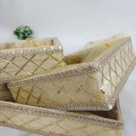Beautiful Lace-Embellished Shagun Tray, Perfect for Engagement and Wedding Giveaways decorative tray to elevate your gift presentation and enhance your event decor