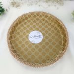 to present bangles and chuda, as a decorative or stylishly present gifts during weddings and festive occasions. Make your ceremonies shine with this elegant and versatile platter
