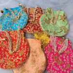 embroidery potli bags are designed to make your wedding giveaways truly memorable. Available in green, yellow, pink, and beige, these bags are perfect for wedding favors, bride's wedding favors, and bridesmaid gifts. The intricate embroidery adds a traditional touch, making them ideal for Nikah ceremonies and other wedding accessories.