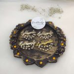 Beautiful Ladkiwale brooch featuring pearl and red bead accents, perfect for nikah ceremonies, wedding favors, and bridal party accessories