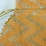 Lehariya printed bag with zigzag patterns. These bags are perfect for weddings and bridesmaids return favor