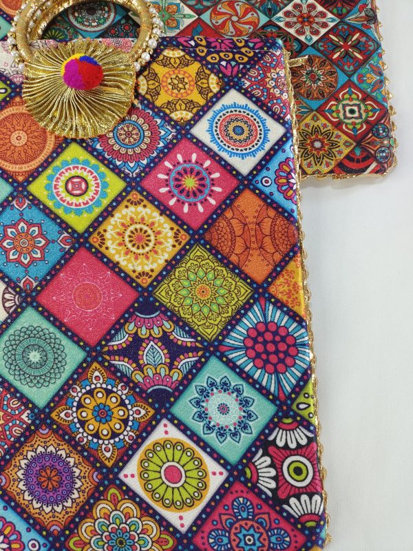 Embroidered Multicolor Potli Handbag Wedding Celebrations - Image 6