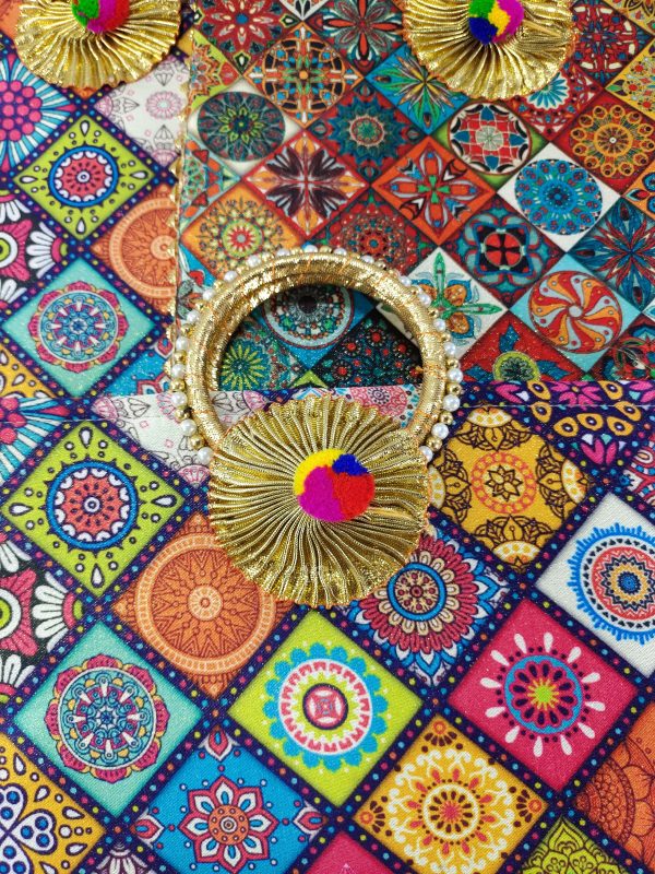 Embroidered Multicolor Potli Handbag Wedding Celebrations - Image 4