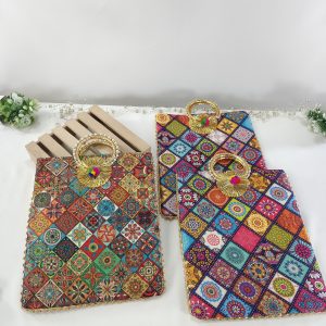 Embroidered Multicolor Potli Handbag Wedding Celebrations
