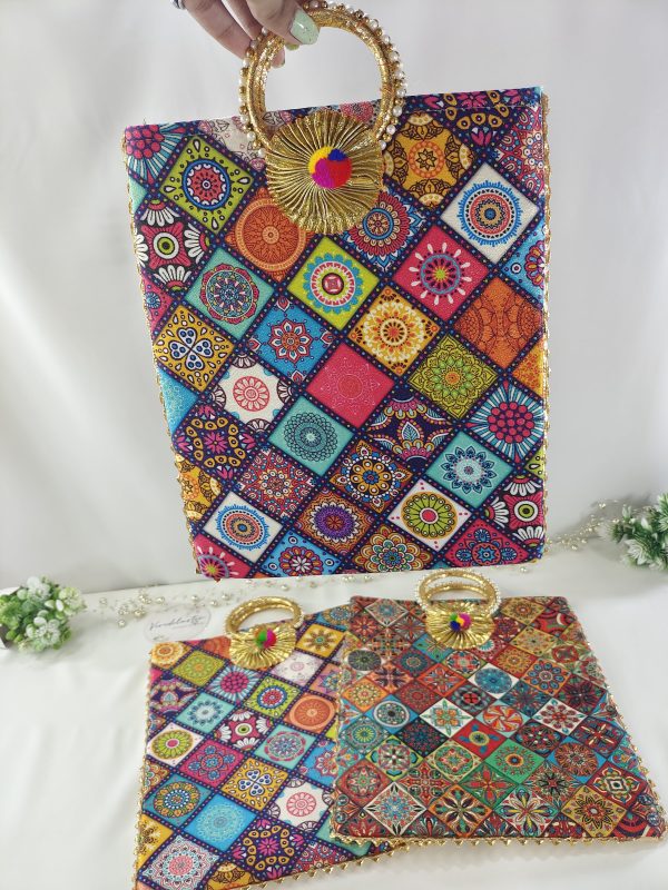 Embroidered Multicolor Potli Handbag Wedding Celebrations - Image 2